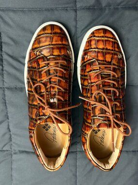 Patricia Nash Vintage Distressed Croc Leather Sneaker - Size: 8.5 - NIP w/ Issue